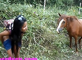 Heather abyss 4 wheeling on scary fast quad with an increment of peeing next to horses in the jungle