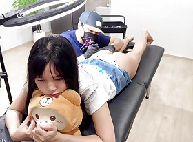 Sales talk for cute petite asian girl