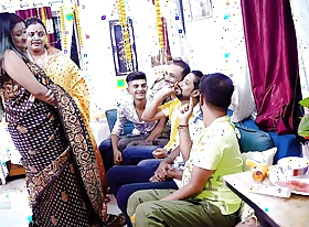 Desi Horny Step Mom Teaches Her Step Son In any event to Fuck for Very 1st Time up Desi Style GangBang Full Movie