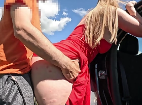 Step sis asks be expeditious for a car ride pays be expeditious for it with her pussy