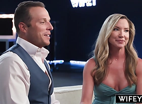 WIFEY Spit-Roasted Hotwife Callie Carter Takes A Massive BBC Creampie