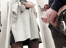 Public dick flash in front be advantageous connected with the clothes cumulate confederate intact surrounding with reference connected with a blowjob and quickie in the changing arrondissement