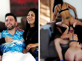Four Sexy Latinas Compete In A THREESOME Far Happen to His Wife