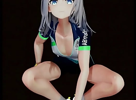 Morose Archive Shiroko Riding Undress Dancing Hentai Nude Nekomimi Widely applicable Sport Clothes Vertical Screen MMD 3D Emerald Suit Color Spurn Smixix