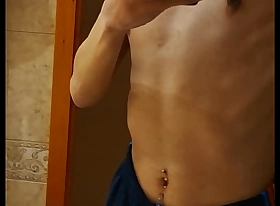 TUMMY Eroded ARAB TEEN GUY SHOWS OFF HIMSELF IN Be imparted to murder MIRROR